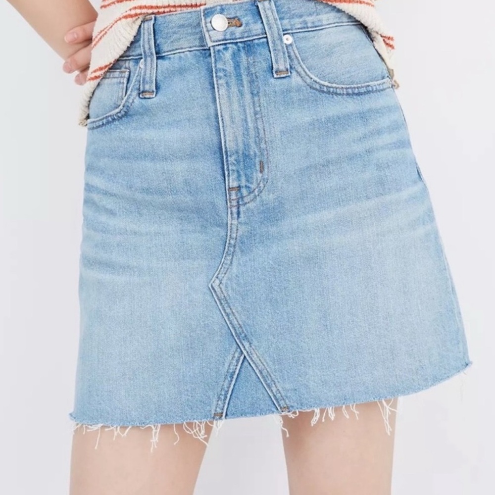 Madewell Denim Rigid A-line Mini Skirt